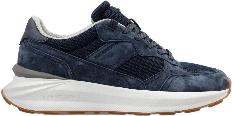 Blue Industry Blue Jogger suède sneakers donkerblauw