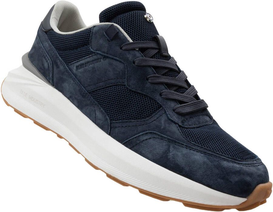 Blue Industry Blue Jogger suède sneakers donkerblauw - Foto 2