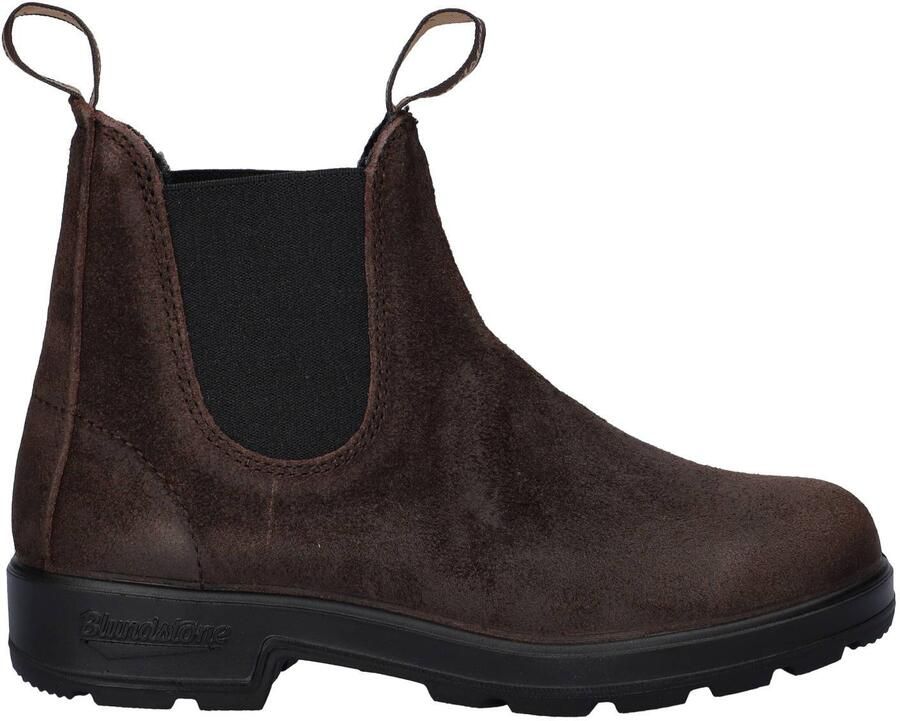 Blundstone suède chelsea boots met profielzool bruin