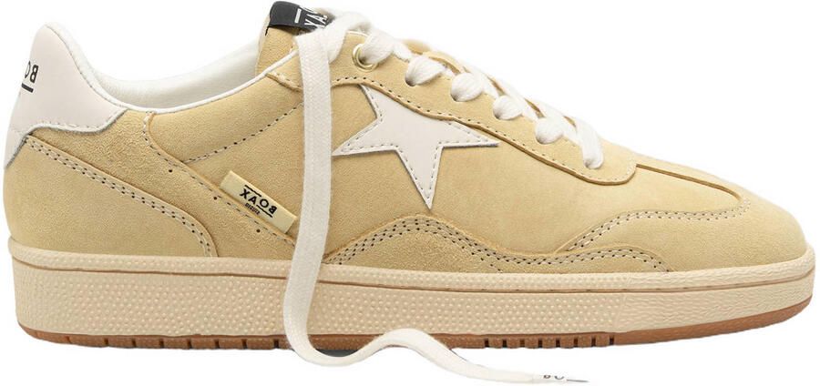 Boax Ralley suède leren sneakers lichtgeel