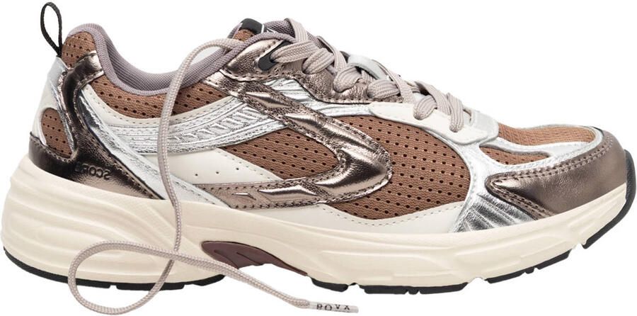 Boax score mesh sneakers bruin beige