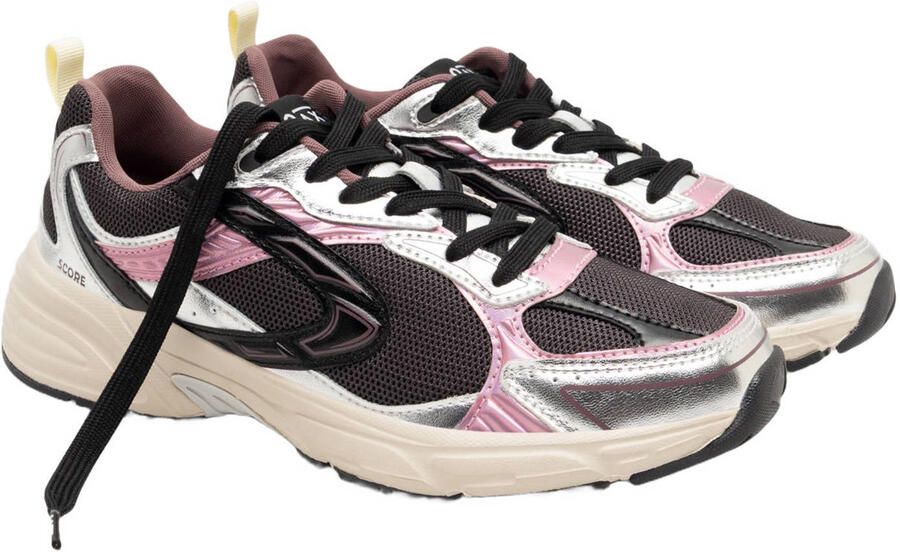 Boax Score mesh sneakers zwart roze - Foto 3