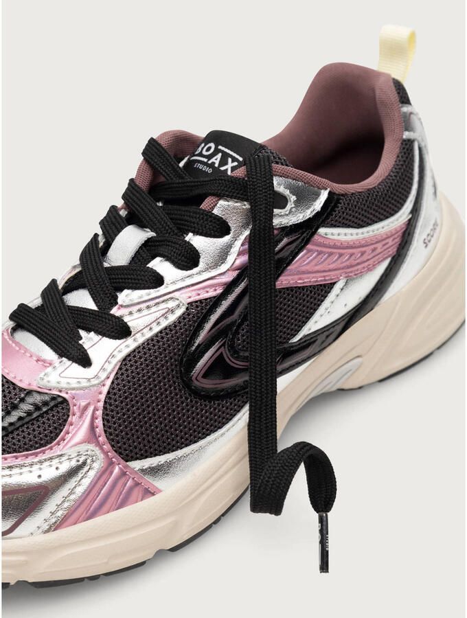 Boax Score mesh sneakers zwart roze - Foto 2