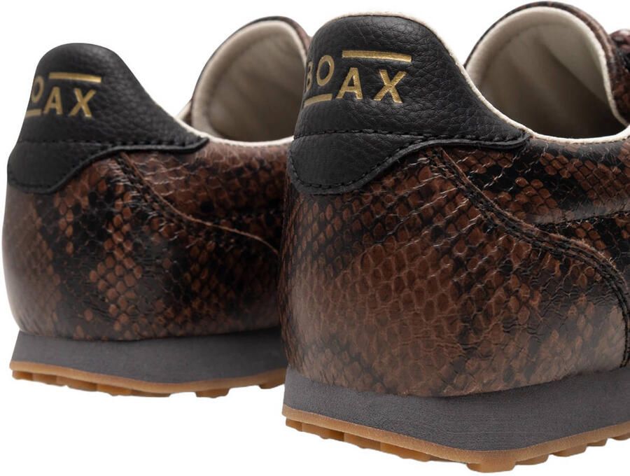 Boax Strike leren en suède sneakers donkerbruin - Foto 2