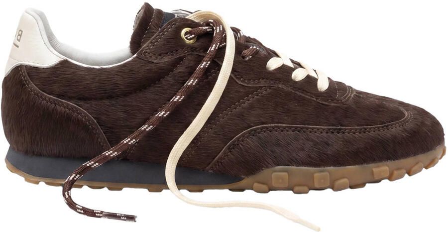 Boax Strike leren suède sneakers donkerbruin