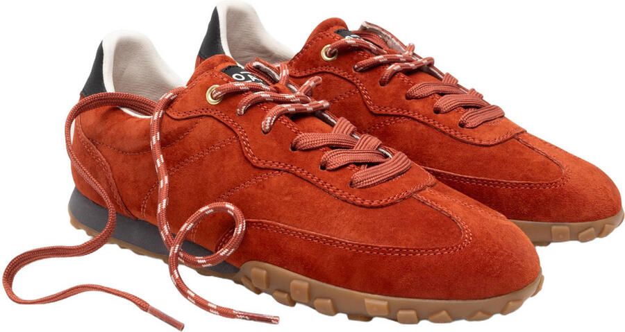 Boax Strike leren suède sneakers rood - Foto 3