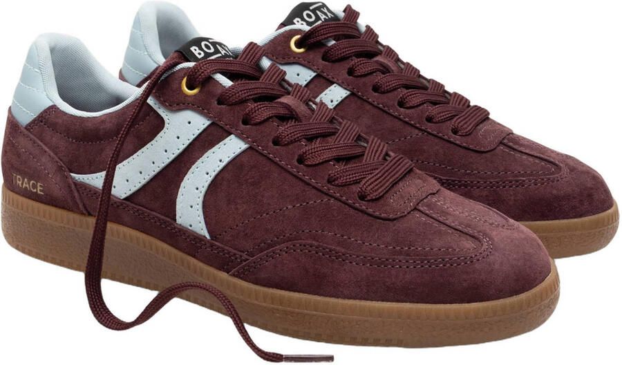 Boax Trace imitatieleren sneakers donkerpaars - Foto 3