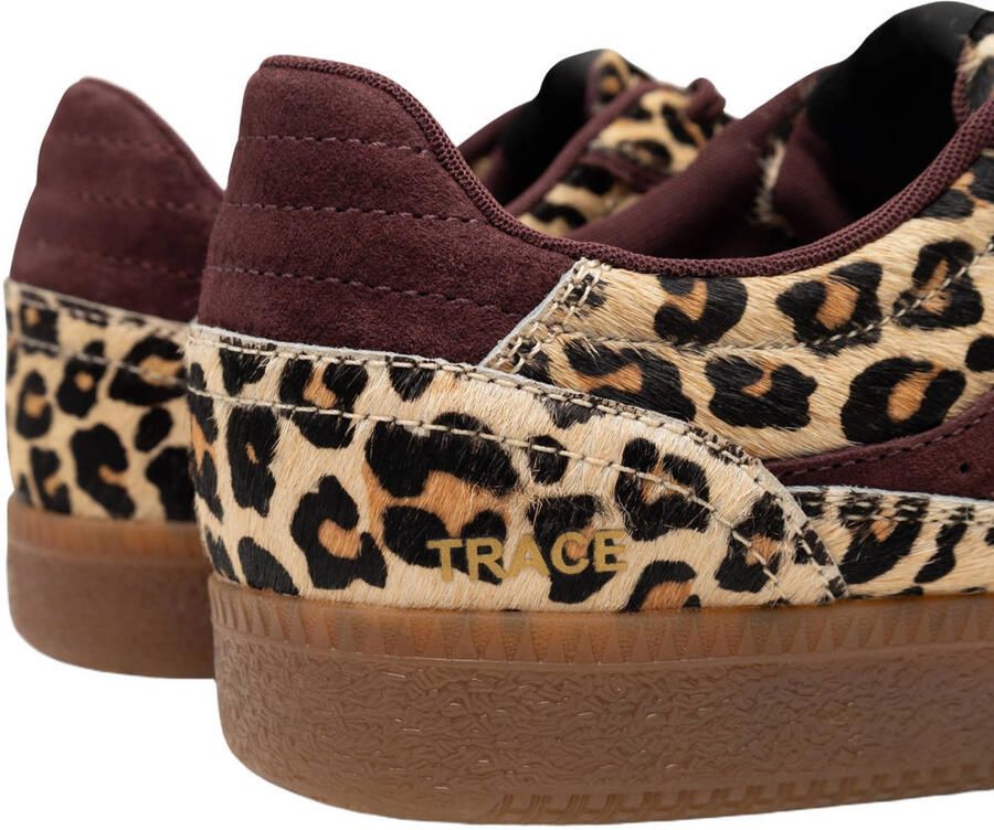 Boax Trace imitatieleren sneakers met panterprint beige bruin - Foto 2