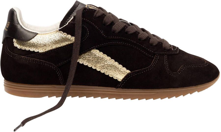 Boax Track suède sneakers donkerbruin