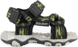 Bobbi Shoes Donkergroene sandaal legerprint
