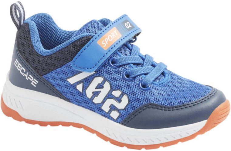 Bobbi-Shoes bobbi shoes Blauwe sneaker klittenband