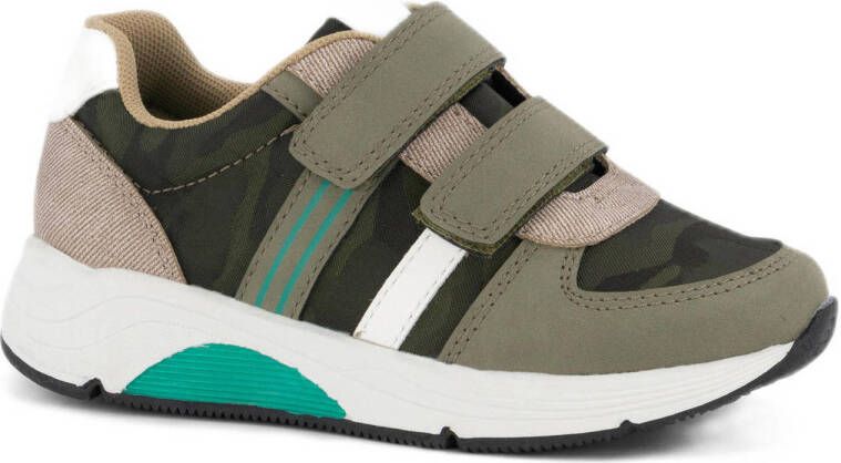 Bobbi-Shoes bobbi shoes Khaki sneaker klittenband