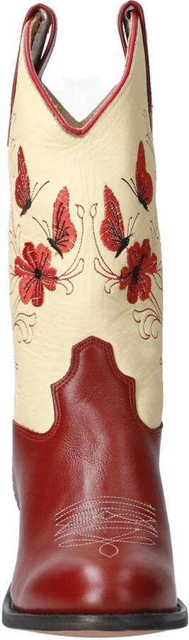 Bootstock Bloom Red western leren cowboy boots rood ecru - Foto 3