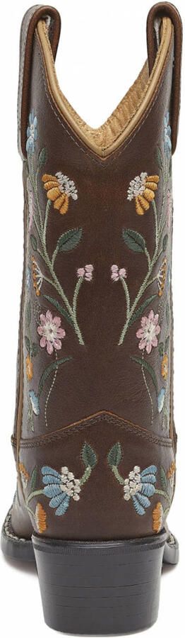 Bootstock Bouquet Tiener leren cowboylaarzen bruin - Foto 3