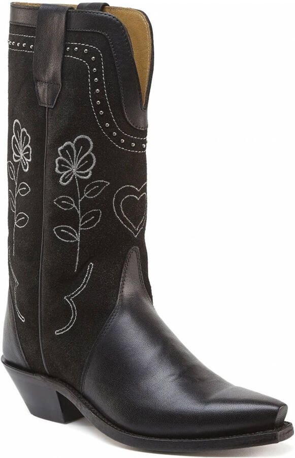 Bootstock Haily leren cowboylaarzen zwart