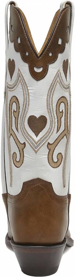 Bootstock leren cowboylaarzen bruin wit - Foto 3