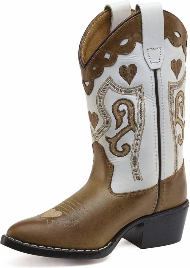 Bootstock Schoolkind leren cowboylaarzen bruin wit Meisjes Leer Meerkleurig - Foto 3