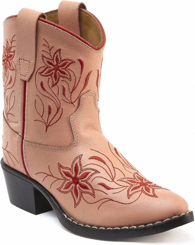 Bootstock Dolly Tiener leren cowboylaarzen roze