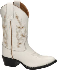 Bootstock Snowflake leren cowboylaarzen wit