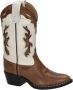 Bootstock Twist Cowboylaarzen Western Laarzen Meisjes Cognac - Thumbnail 1