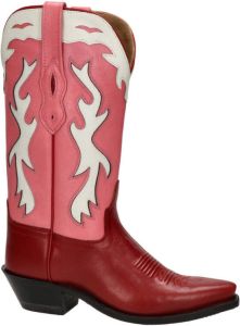 Bootstock Velvet Cake leren cowboylaarzen rood roze