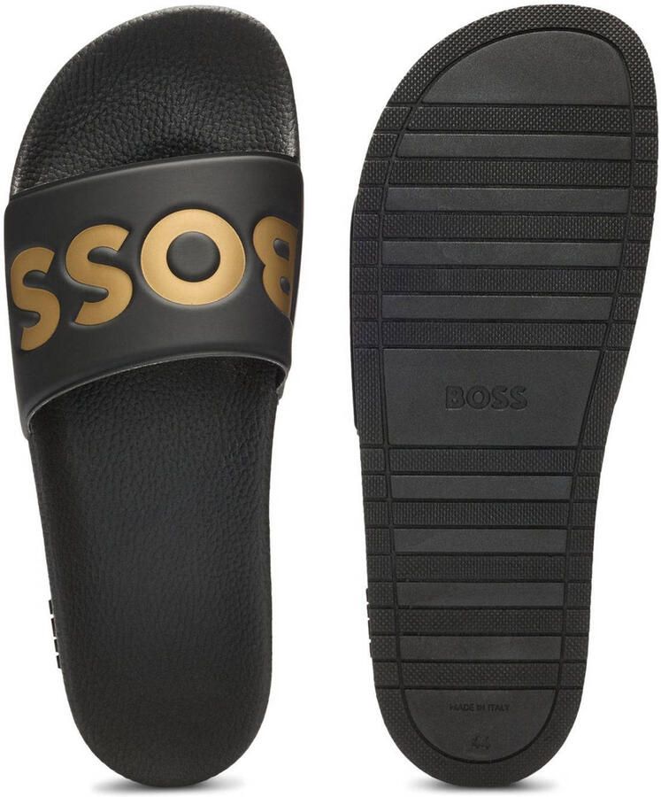 BOSS Heren Slippers Zwart 50536835 007 Aryeh_Slid_npvlg - Foto 2