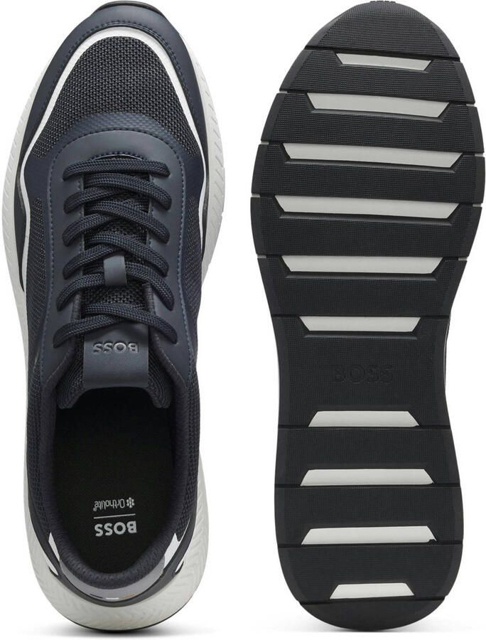 BOSS imitatieleren sneakers donkerblauw - Foto 2