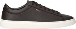 Boss Sneakers van rundleer met labeldetail model 'Kieran'