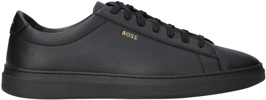 Boss Sneakers van rundleer met labeldetail model 'Kieran'