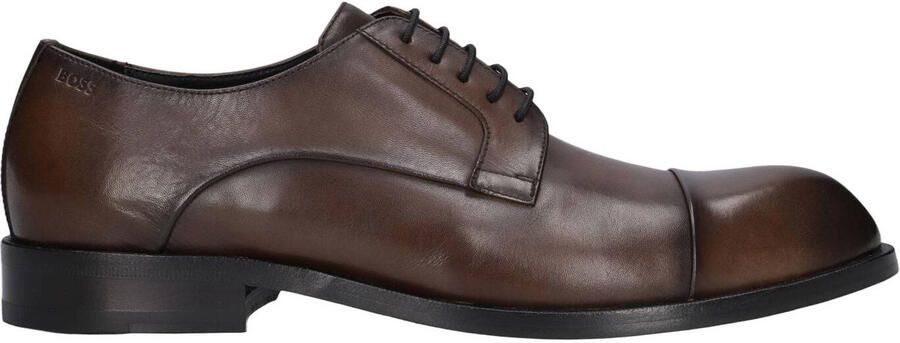 BOSS Nette Schoenen Heren Tayil-l_derb Leer Bruin - Foto 2