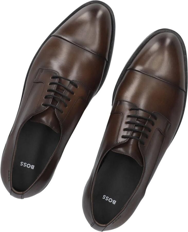 BOSS Nette Schoenen Heren Tayil-l_derb Leer Bruin - Foto 3