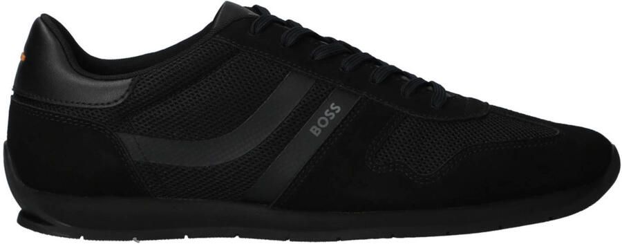 BOSS ORANGE suède sneakers zwart