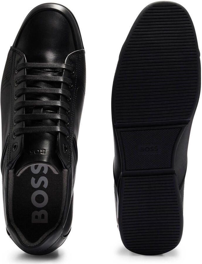 BOSS Lage Sneakers Heren Saturn Lowp Maat: 43 Materiaal: Leer Kleur: Zwart - Foto 2