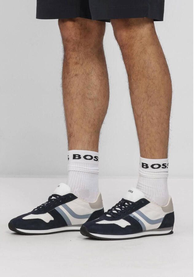 BOSS Sneakers laag 'Levon' lichtblauw donkerblauw natuurwit