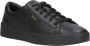 Hugo Boss Zwarte leren sneakers met zijlogo Black Heren - Thumbnail 1