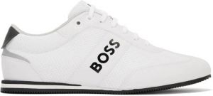 Boss Sneakers met labelprint in metallic model 'Rusham'