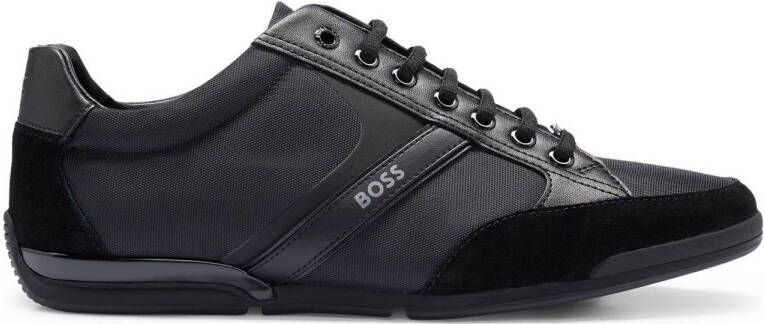 BOSS Lage Sneakers Heren Saturn Lowp Maat: 44 Materiaal: Textiel Kleur: Zwart