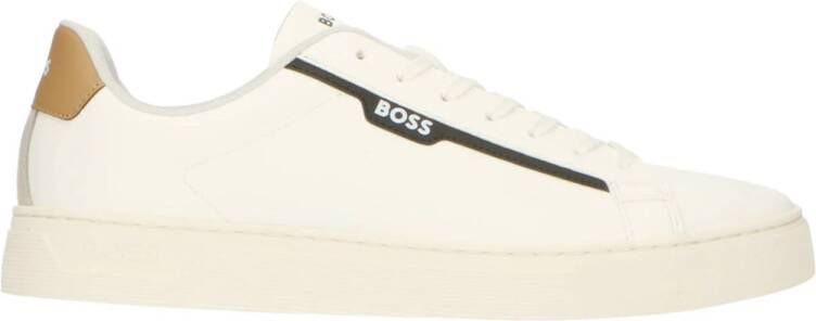 BOSS Lage Sneakers Heren Baltimore Tenn Maat: 44 Materiaal: Leer Kleur: Wit