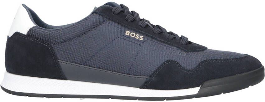 Boss Sneakers met labeldetails model 'Titanium'