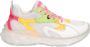 Braqeez 423471-600 Meisjes Lage Sneakers Wit Multi Leer Veters - Thumbnail 1