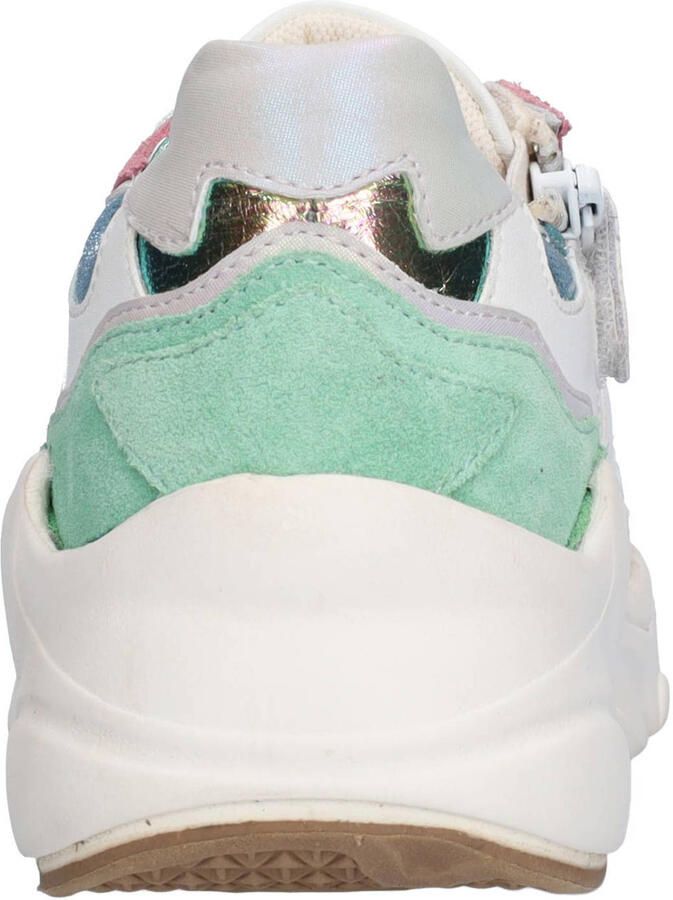 Braqeez 426161-500 Meisjes Lage Sneakers Blauw Leer Veters - Foto 2
