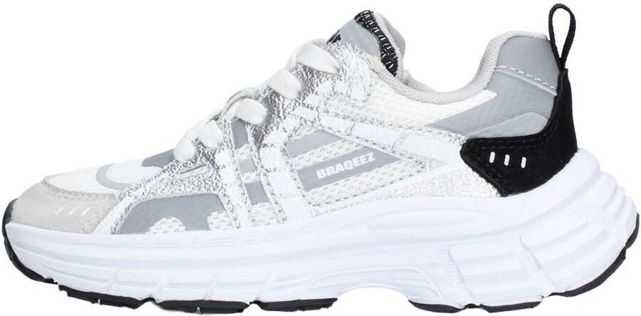 Braqeez 426001-781 Jongens Lage Sneakers Grijs Leer Veters - Foto 2