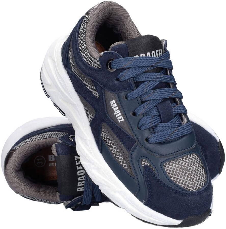 Braqeez Lorenzo Sneakers Jongens Donkerblauw - Foto 2
