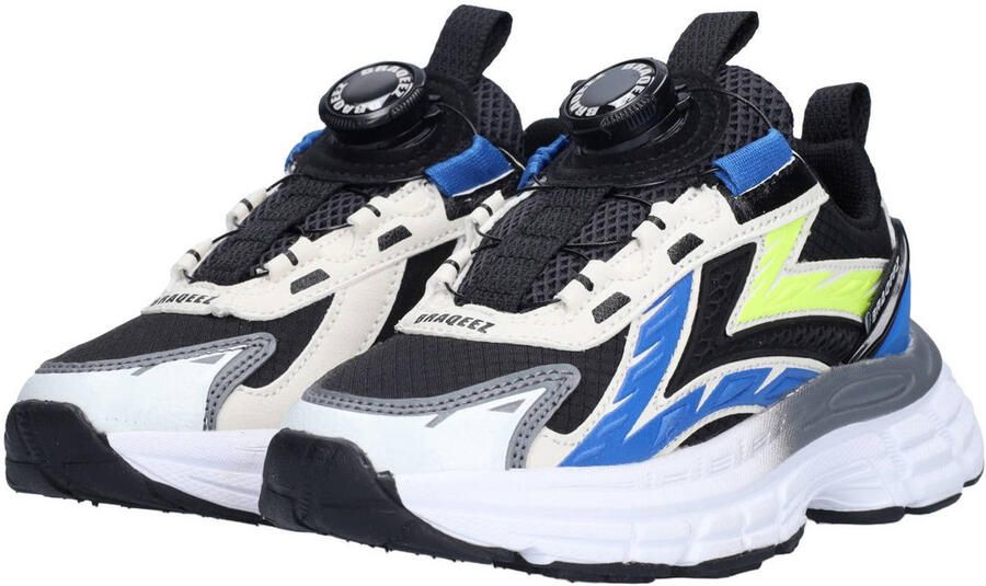 Braqeez 426004-723 Jongens Lage Sneakers Blauw Leer Veters - Foto 3