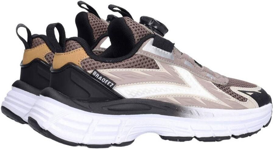 Braqeez Giles Gen chunky sneakers lichtbruin - Foto 3