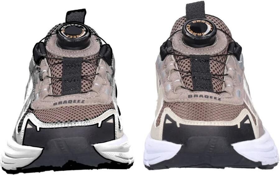 Braqeez Giles Gen chunky sneakers lichtbruin - Foto 2