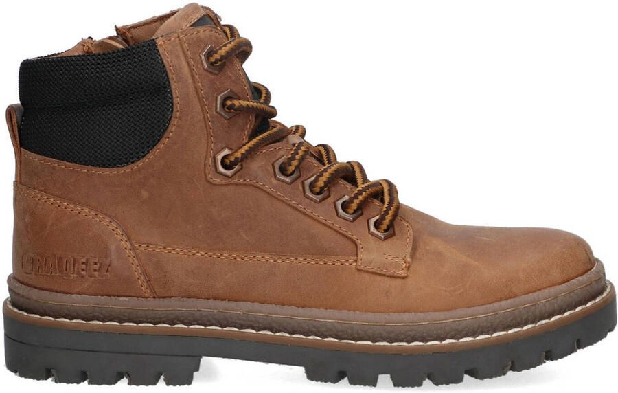 Braqeez 425920-513 Jongens Veterboots Oranje Leer Veters - Foto 3