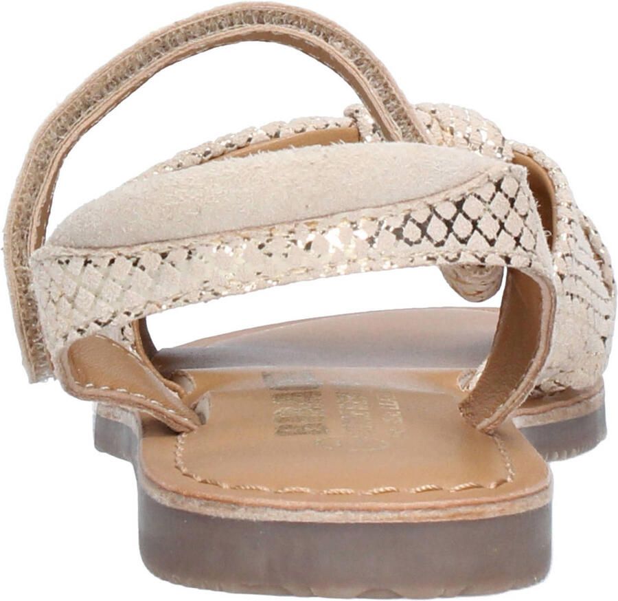 Braqeez 426117-995 Meisjes Platte Sandalen Goud Imitatieleer Klittenband - Foto 2