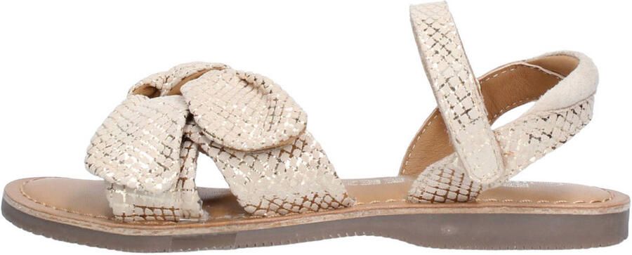 Braqeez 426117-995 Meisjes Platte Sandalen Goud Imitatieleer Klittenband - Foto 3