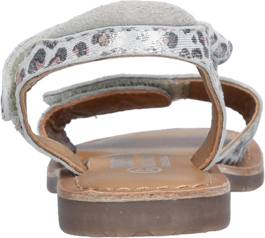 Braqeez 426110-991 Meisjes Platte Sandalen Zilver Imitatieleer Klittenband - Foto 2